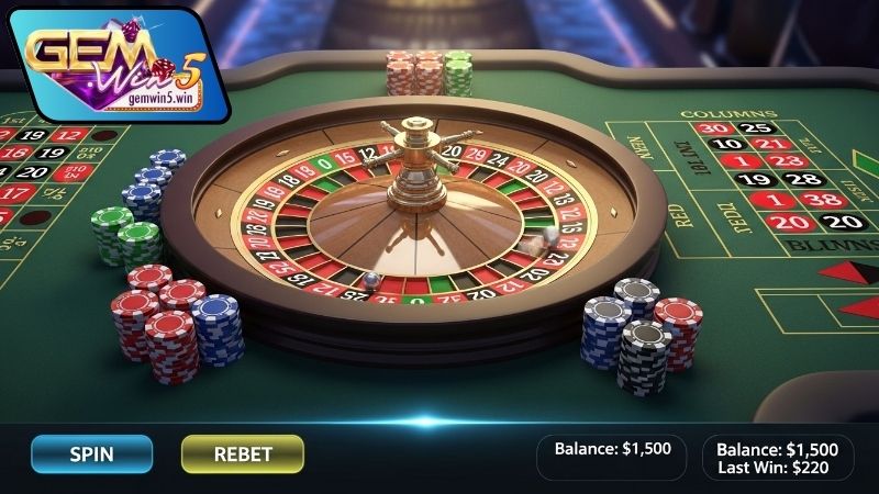 Các loại Roulette trực tuyến tại Gemwin